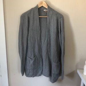 Loft gray knit cardigan